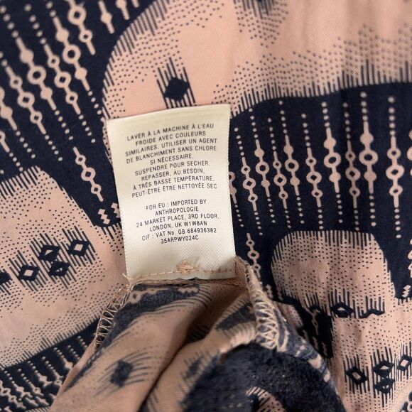 Anthropologie Maeve Dress Womens 2 Pink Zola Polar Bear Pocket Eclectic Mini - Picture 13 of 14